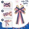 2 Pcs 4th of July Decor Bow for Wreath,Red White Blue Stripe Stars and Burlap Tree Topper Bows for Patriotic,Independence Day,Memorial Day,Veteran's Day,Outdoor Decorations